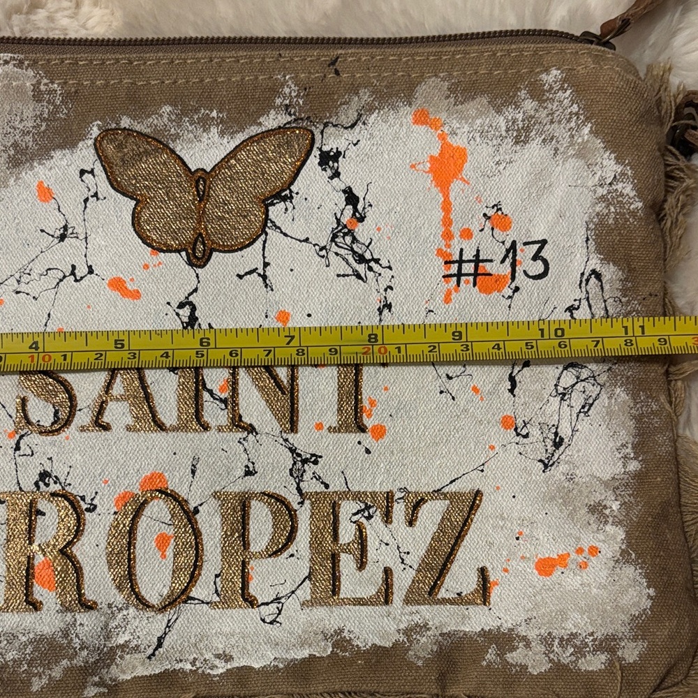 Saint Tropez West Clutch with Gold and Orange Accents - Picture 5 of 6